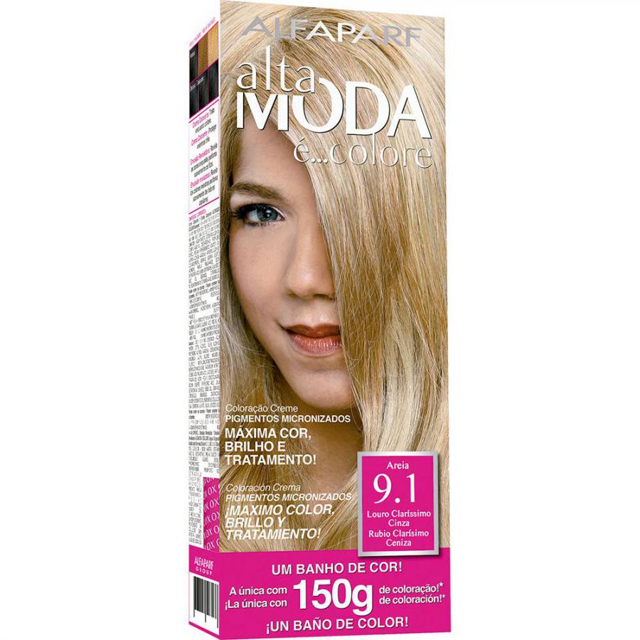 Tintura alta moda 9 1 louro clarissimo cinza / areia