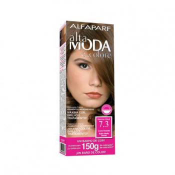Tintura alta moda 7 3 louro dourado / marrom glace