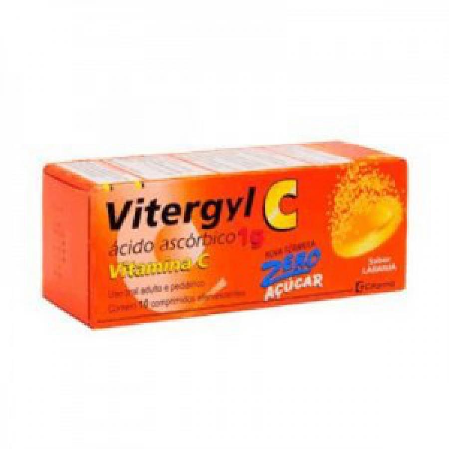 Vitergyl C 1g Sabor Laranja 10 Comprimidos Efervescentes