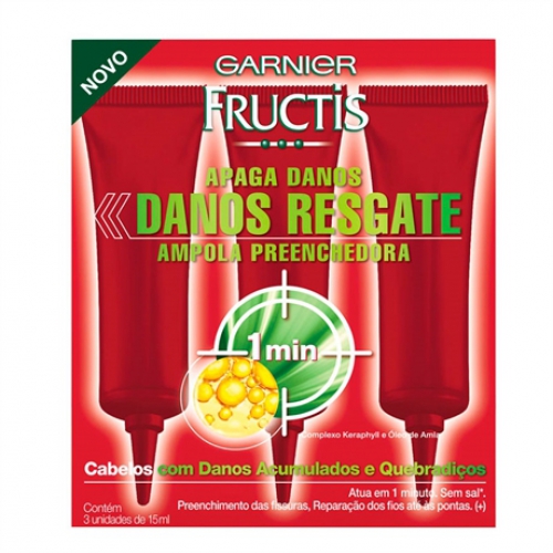 Ampola de Tratamento Fructis Apaga Danos 3 Unidades