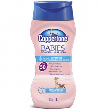 Protetor Coppertone FPS50 Babies 125ml - Ganhe 01 Bola + 01 Necessaire