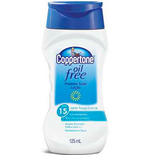 Protetor Coppertone Oil Free FPS15 125ml - Ganhe uma Bola ou Necessaire
