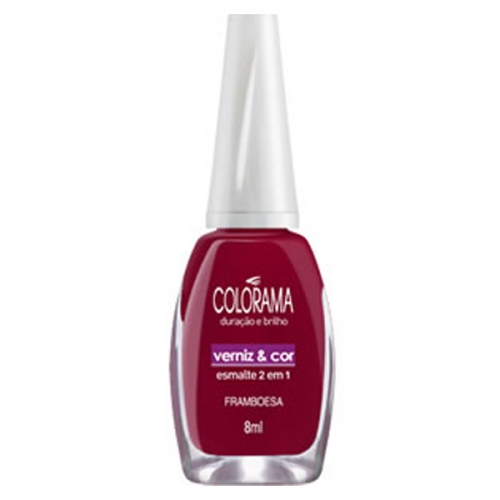 ESMALTE COLORAMA 2EM1 VERNIZ & COR FRAMBOESA