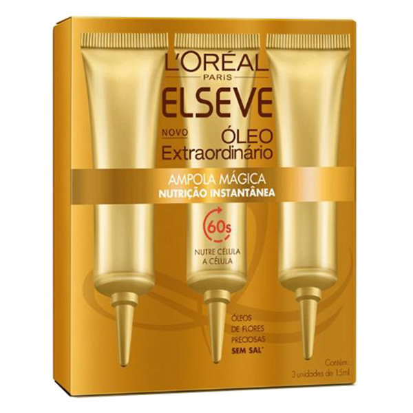 Ampola de Tratamento Elseve Oleo Extraordinario 3 Unidades