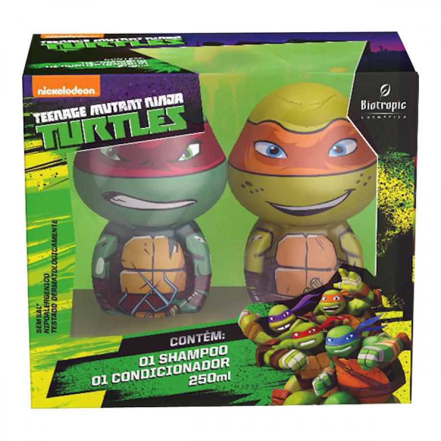 KIT TARTARUGA NINJA SHAMPOO+CONDICIONADOR 250ML RAPHAEL/MICHEL