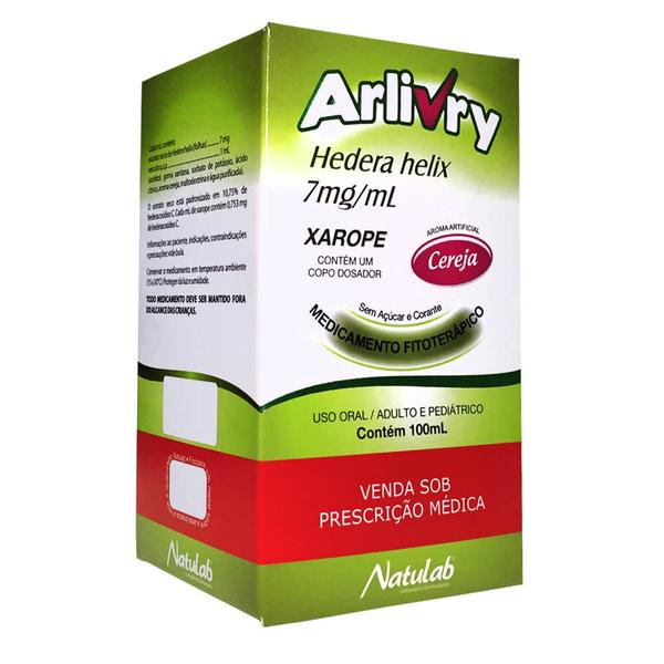 Arlivry 7mg Xarope com 100mL Sabor Cereja