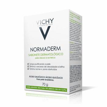 Sabonete Facial em  Barra Vichi Normaderm Pele Oleosa Acneica 40G