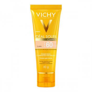 Protetor Solar Vichy Ideal Soleil Clarify claro, FPS 60 com 40g