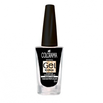 Esmalte Colorama Efeito Gel mais que preto, black